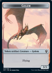 Golem (025) // Thopter Double-Sided Token [Commander 2021 Tokens] | Dragon's Lair Comics and Fantasy Houston TX