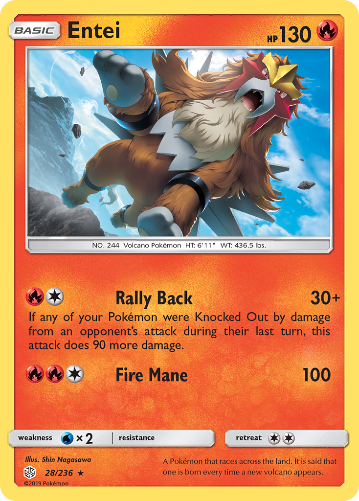 Entei (28/236) [Sun & Moon: Cosmic Eclipse] | Dragon's Lair Comics and Fantasy Houston TX