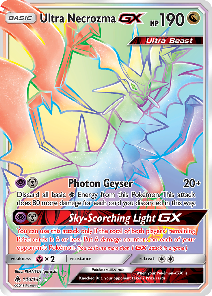 Ultra Necrozma GX (140/131) [Sun & Moon: Forbidden Light] | Dragon's Lair Comics and Fantasy Houston TX