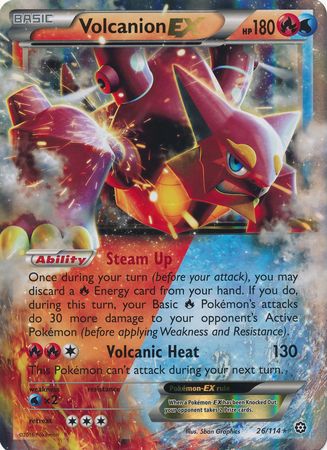 Volcanion EX (26/114) (Jumbo Card) [XY: Steam Siege] | Dragon's Lair Comics and Fantasy Houston TX