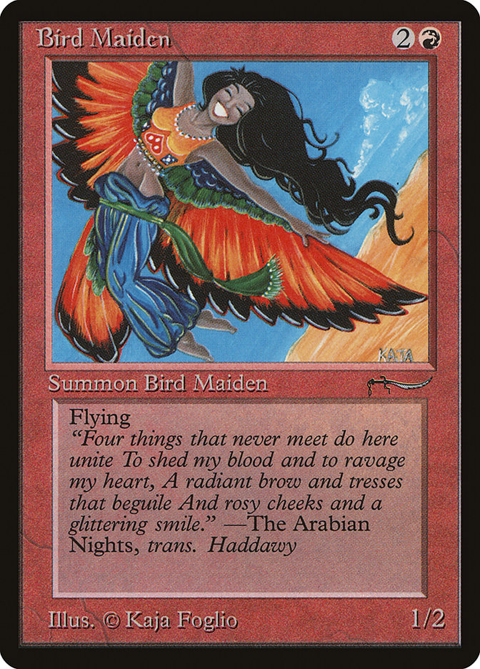 Bird Maiden (Light Mana Cost) [Arabian Nights] | Dragon's Lair Comics and Fantasy Houston TX