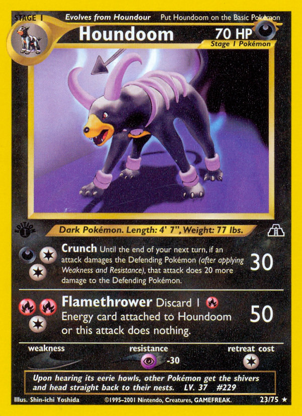 Houndoom (23/75) [Neo Discovery 1st Edition] | Dragon's Lair Comics and Fantasy Houston TX