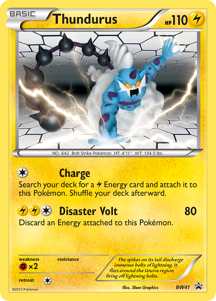 Thundurus (BW41) [Black & White: Black Star Promos] | Dragon's Lair Comics and Fantasy Houston TX