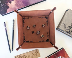 NTSD Gaming Square Leatherette Dice Tray, Assorted Styles | Dragon's Lair Comics and Fantasy Houston TX