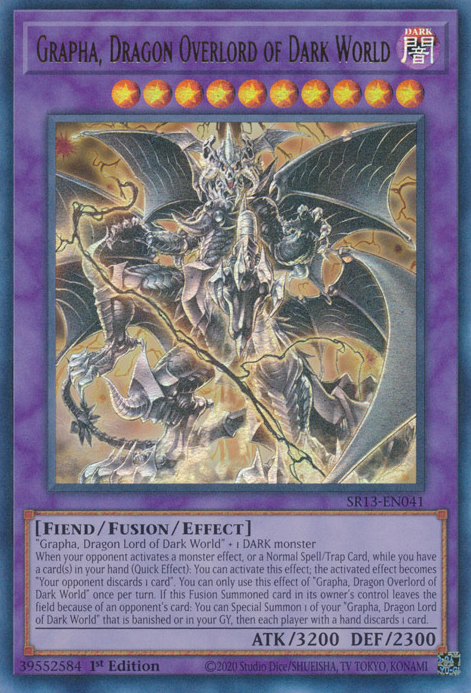 Grapha, Dragon Overlord of Dark World [SR13-EN041] Ultra Rare | Dragon's Lair Comics and Fantasy Houston TX