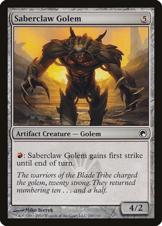 Saberclaw Golem [Scars of Mirrodin] | Dragon's Lair Comics and Fantasy Houston TX