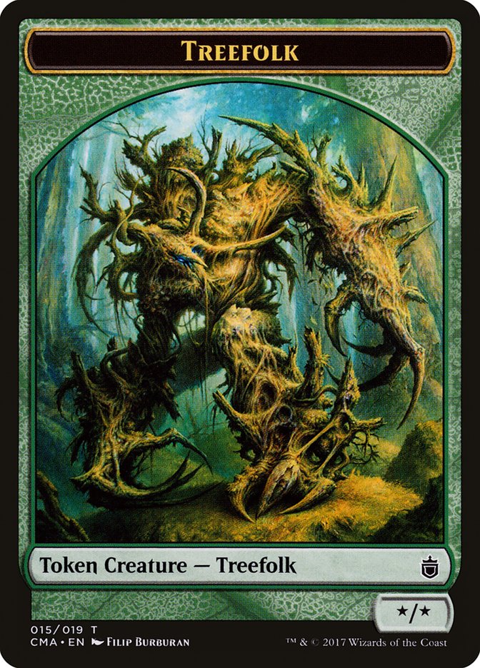 Treefolk Token [Commander Anthology Tokens] | Dragon's Lair Comics and Fantasy Houston TX