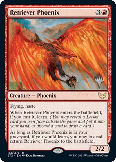 Retriever Phoenix (Promo Pack) [Strixhaven: School of Mages Promos] | Dragon's Lair Comics and Fantasy Houston TX