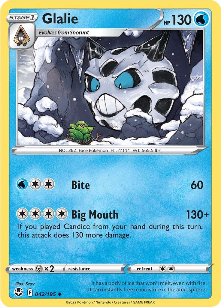 Glalie (042/195) [Sword & Shield: Silver Tempest] | Dragon's Lair Comics and Fantasy Houston TX