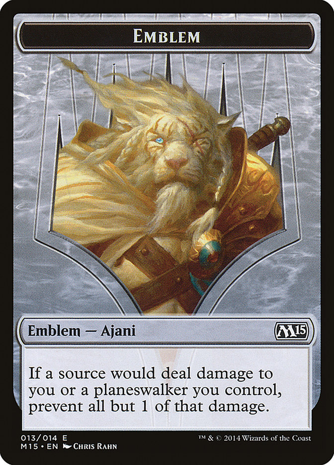 Ajani Steadfast Emblem [Magic 2015 Tokens] | Dragon's Lair Comics and Fantasy Houston TX