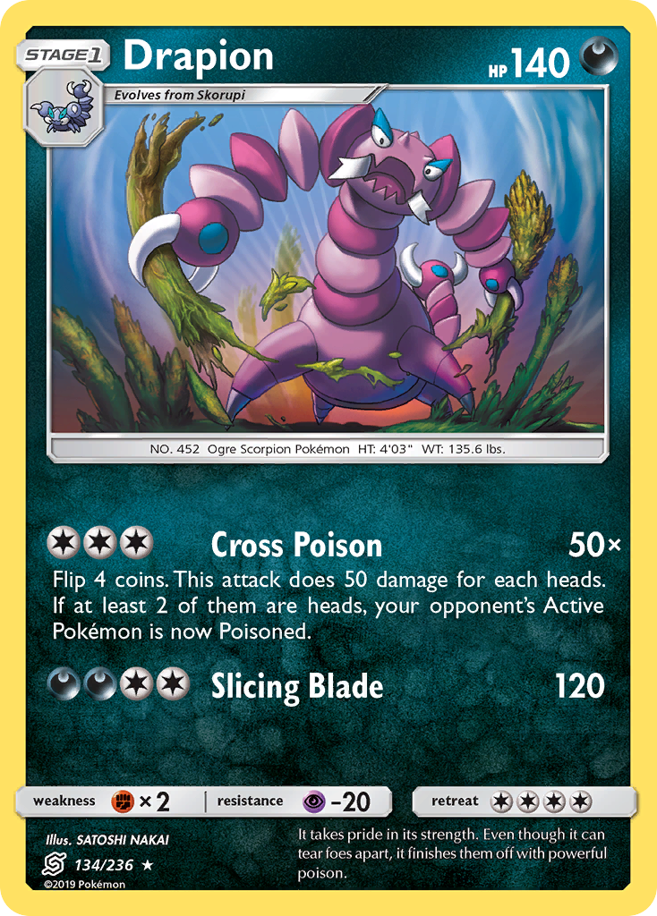 Drapion (134/236) [Sun & Moon: Unified Minds] | Dragon's Lair Comics and Fantasy Houston TX