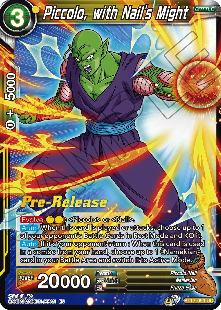 Piccolo, with Nail's Might (BT17-090) [Ultimate Squad Prerelease Promos] | Dragon's Lair Comics and Fantasy Houston TX