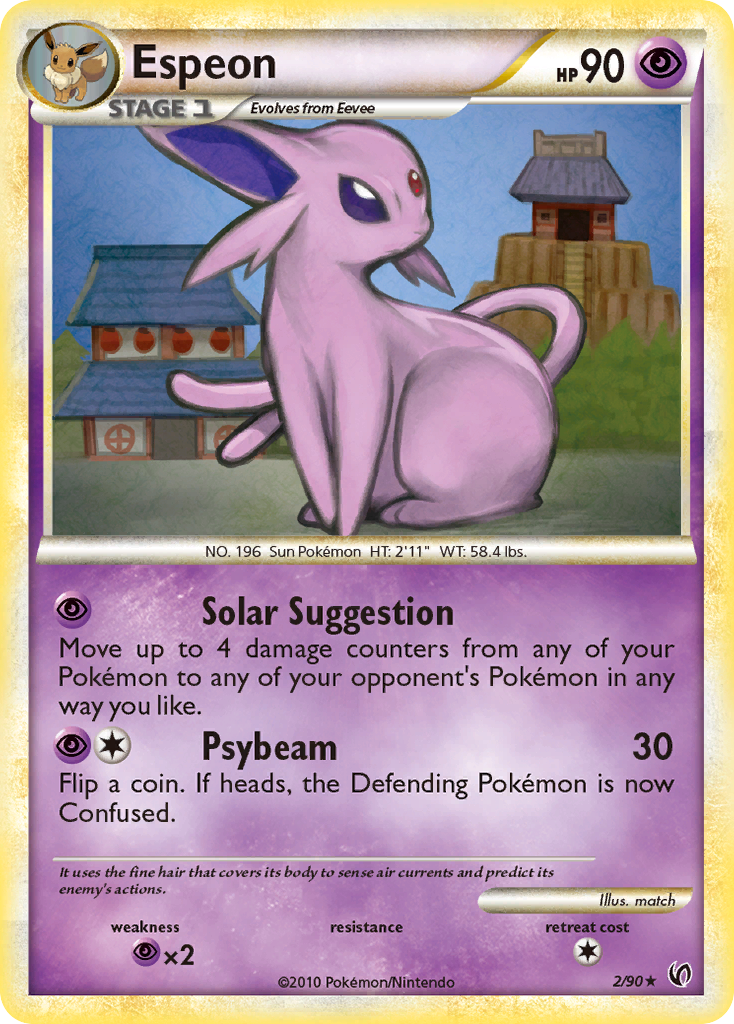 Espeon (2/90) [HeartGold & SoulSilver: Undaunted] | Dragon's Lair Comics and Fantasy Houston TX