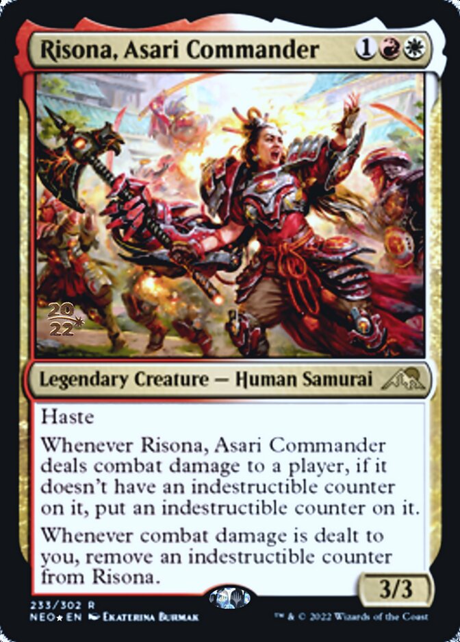 Risona, Asari Commander [Kamigawa: Neon Dynasty Prerelease Promos] | Dragon's Lair Comics and Fantasy Houston TX