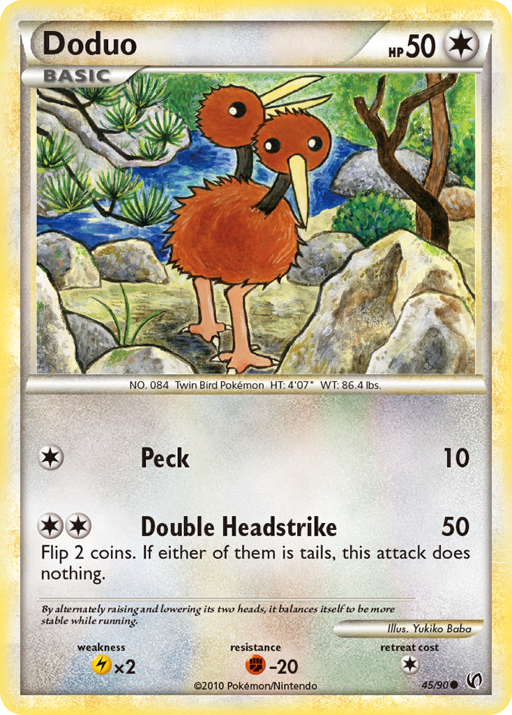 Doduo (45/90) [HeartGold & SoulSilver: Undaunted] | Dragon's Lair Comics and Fantasy Houston TX