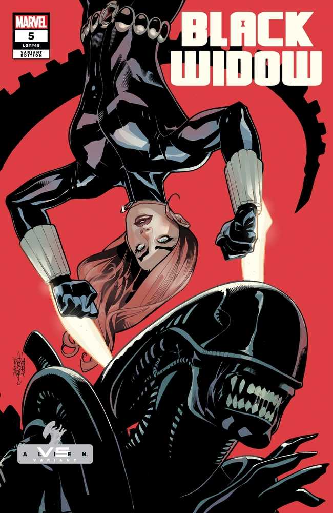 Black Widow #5 Dodson Marvel vs Alien Variant | Dragon's Lair Comics and Fantasy Houston TX