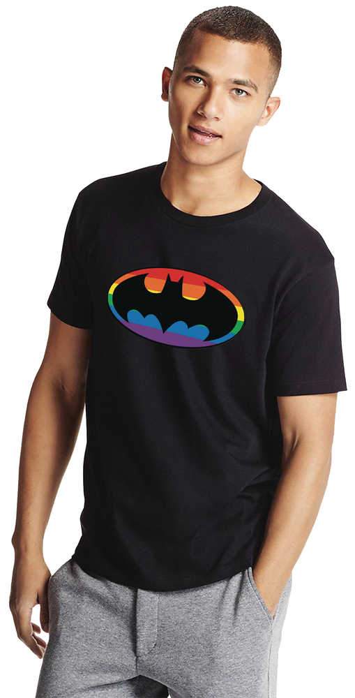 Batman Pride Symbol T-Shirt LG | Dragon's Lair Comics and Fantasy Houston TX