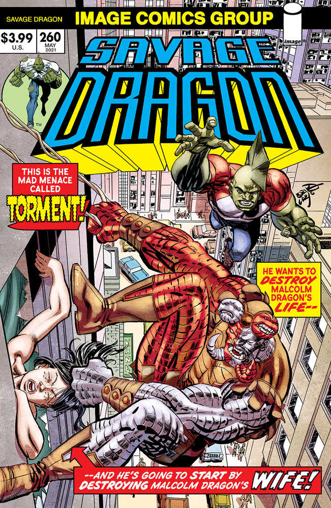 Savage Dragon #260 Cover B Retro 70s Trade Dress (Mature) | Dragon's Lair Comics and Fantasy Houston TX