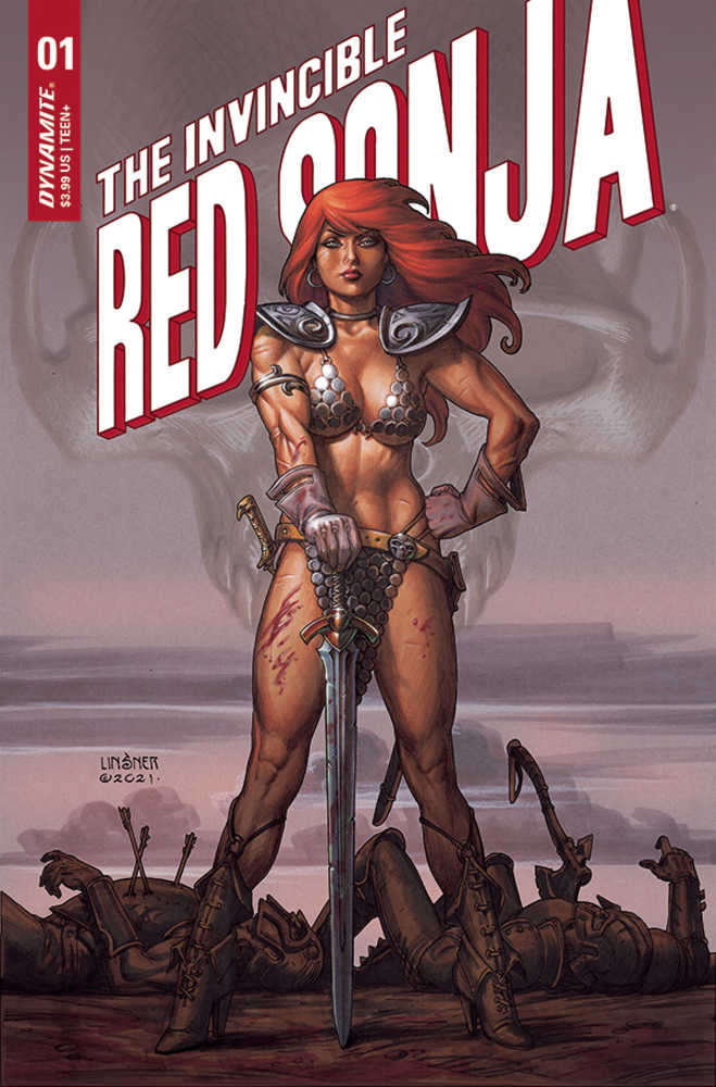 Invincible Red Sonja #1 Cover B Linsner | Dragon's Lair Comics and Fantasy Houston TX