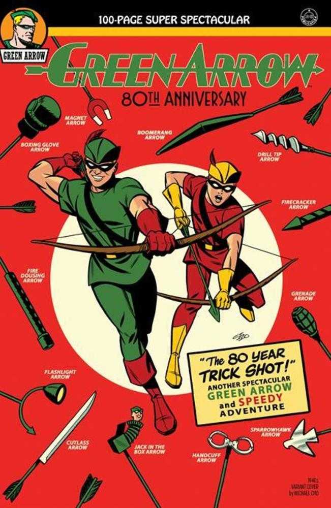 Green Arrow 80th Anniversary 100-Page Super Spectacular #1 Cover B Michael Cho 1940s Variant | Dragon's Lair Comics and Fantasy Houston TX