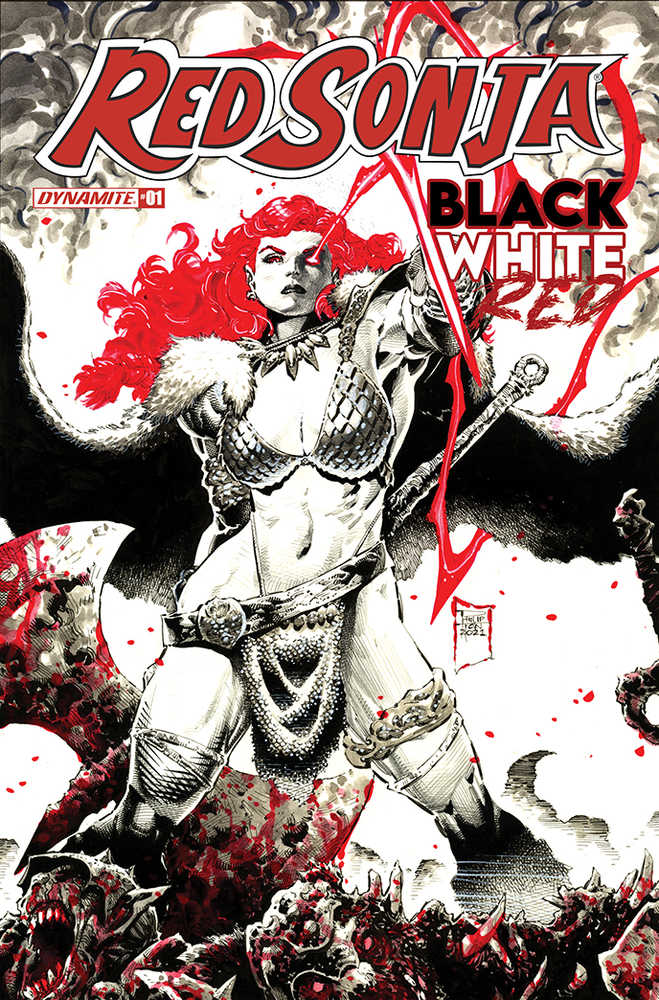 Red Sonja Black White Red #1 Cover C Tan | Dragon's Lair Comics and Fantasy Houston TX