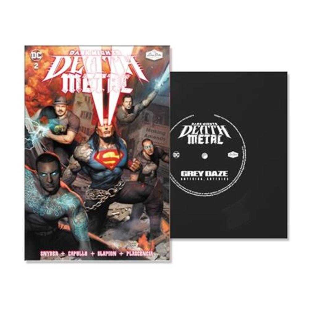 Dark Nights Death Metal #2 Soundtrack Spec Edition Grey Daze With Flexi Single Featuring Anything, Anything  | Dragon's Lair Comics and Fantasy Houston TX