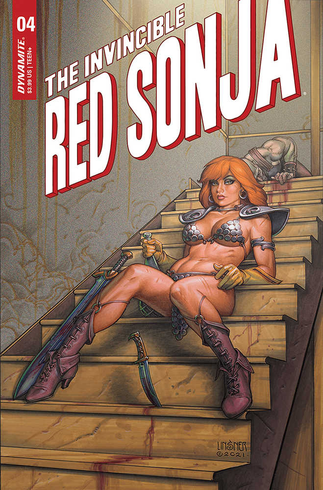 Invincible Red Sonja #4 Cover B Linsner | Dragon's Lair Comics and Fantasy Houston TX