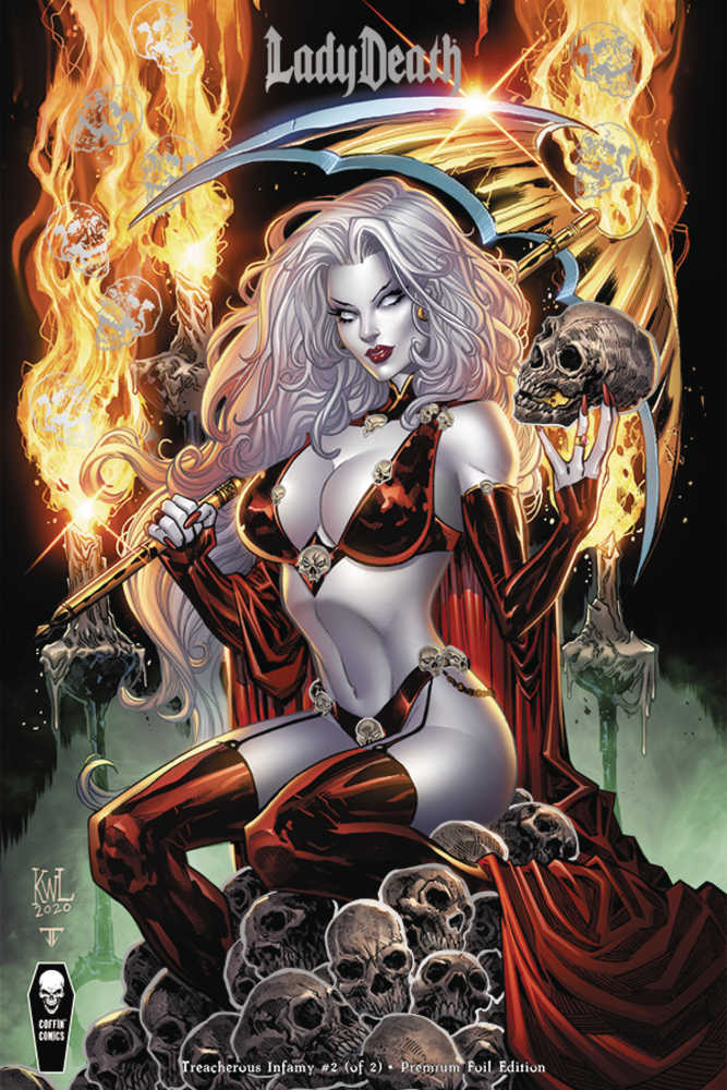 Lady Death Treacherous Infamy #2 (Of 2) Cover C Premium Foil E | Dragon's Lair Comics and Fantasy Houston TX