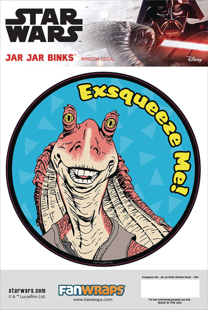 Star Wars Jar Jar Binks Window Decal | Dragon's Lair Comics and Fantasy Houston TX