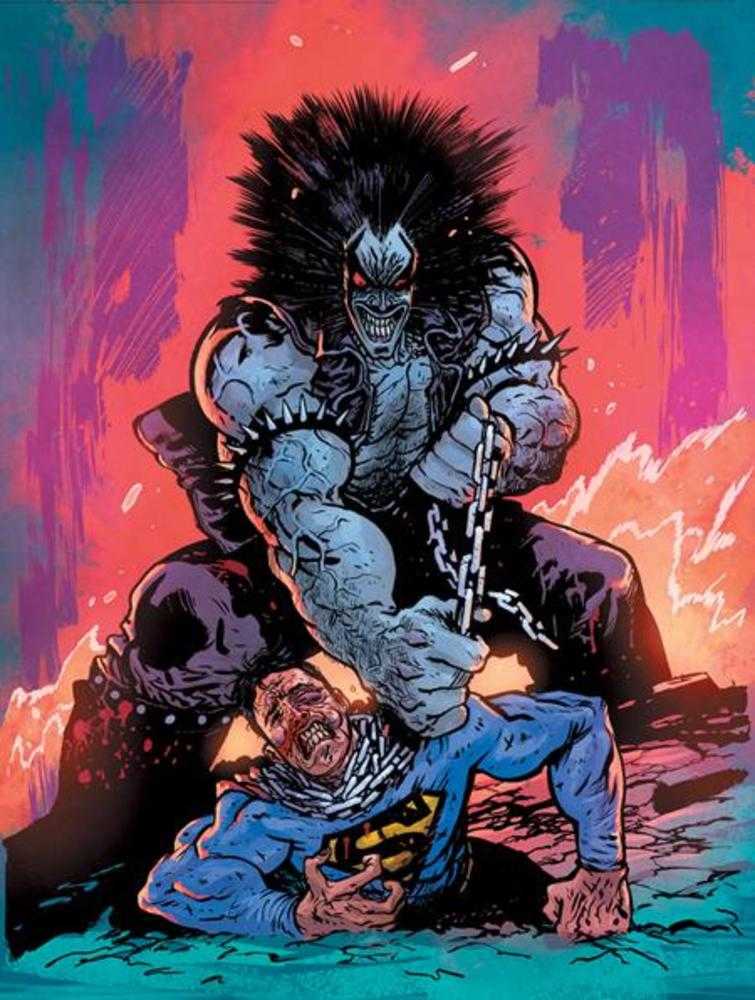 Superman vs Lobo #3 (Of 3) Cover B Daniel Warren Johnson Variant (Mature) | Dragon's Lair Comics and Fantasy Houston TX