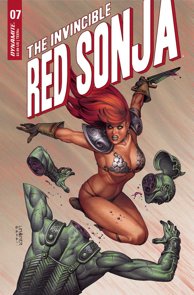 Invincible Red Sonja #7 Cover B Linsner | Dragon's Lair Comics and Fantasy Houston TX