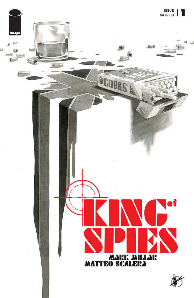 King Of Spies #1 (Of 4) Cover B Scalera Black & White (Mature) | Dragon's Lair Comics and Fantasy Houston TX