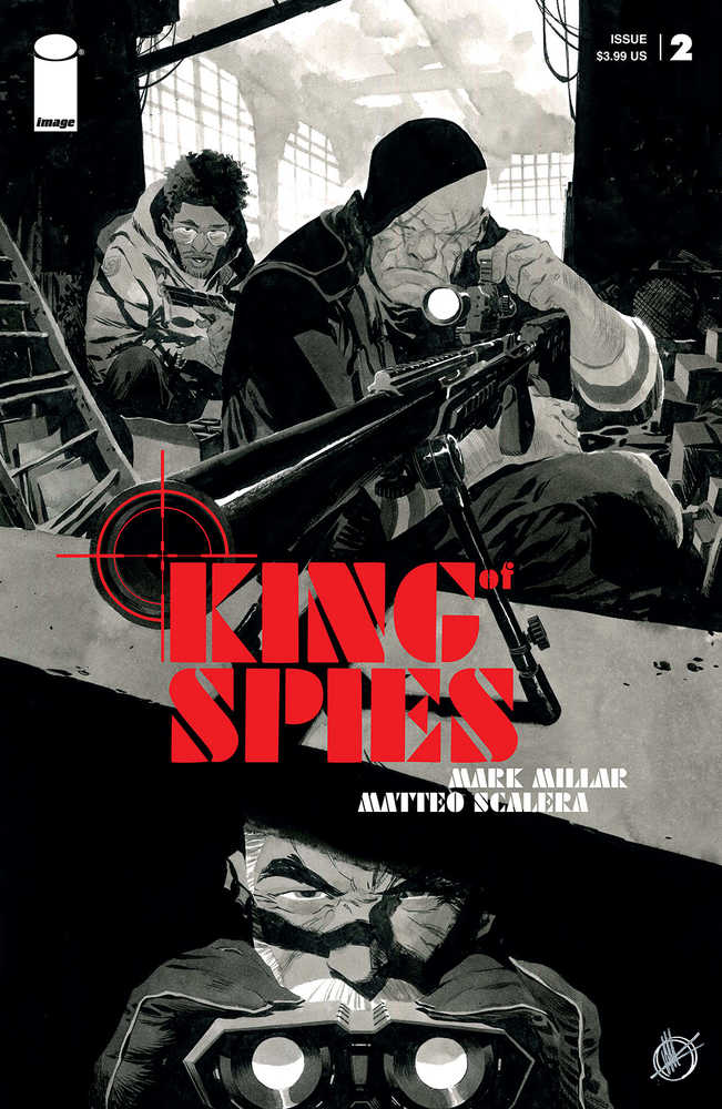 King Of Spies #2 (Of 4) Cover B Scalera Black & White (Mature) | Dragon's Lair Comics and Fantasy Houston TX