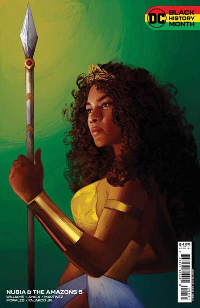 Nubia And The Amazons #5 (Of 6) Cover C Alexis Franklin Black History Month Card Stock Variant | Dragon's Lair Comics and Fantasy Houston TX