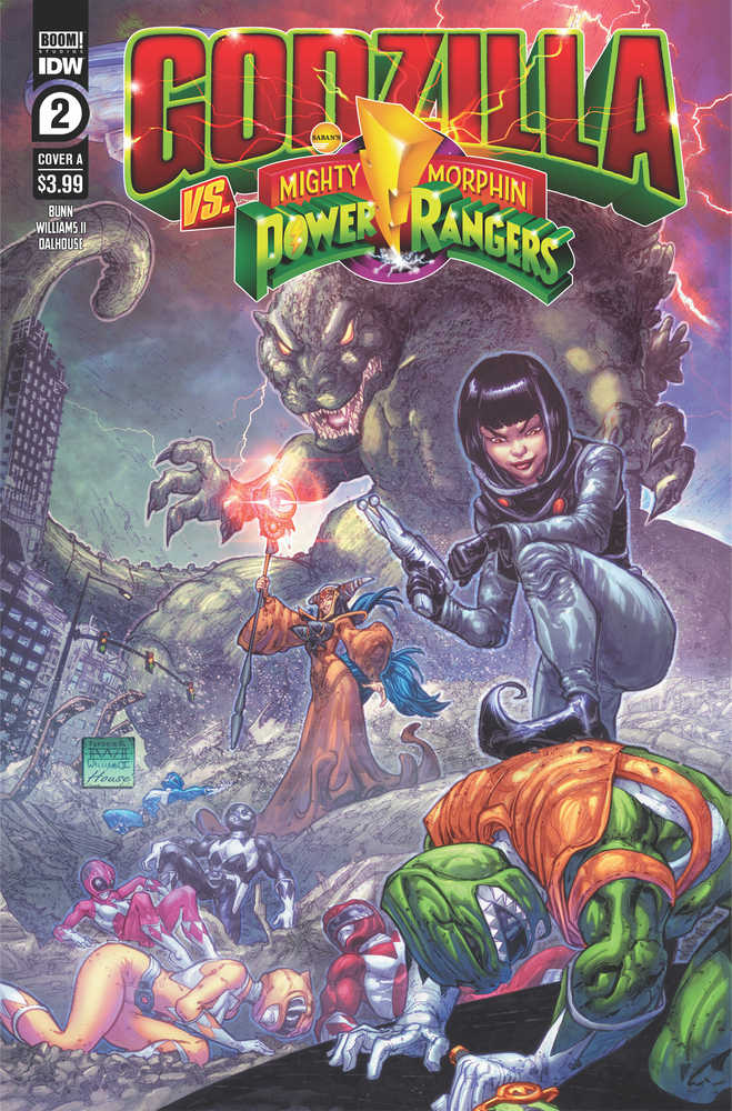 Godzilla vs Mmpr #2 (Of 5) Cover A Freddie Williams II | Dragon's Lair Comics and Fantasy Houston TX