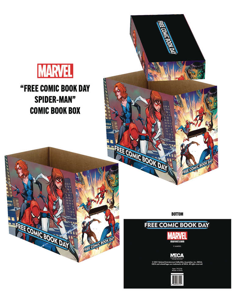 Free Comic Book Day 2022 Marvel Spider-Man 5pk Short Comic Storage Box (Net | Dragon's Lair Comics and Fantasy Houston TX