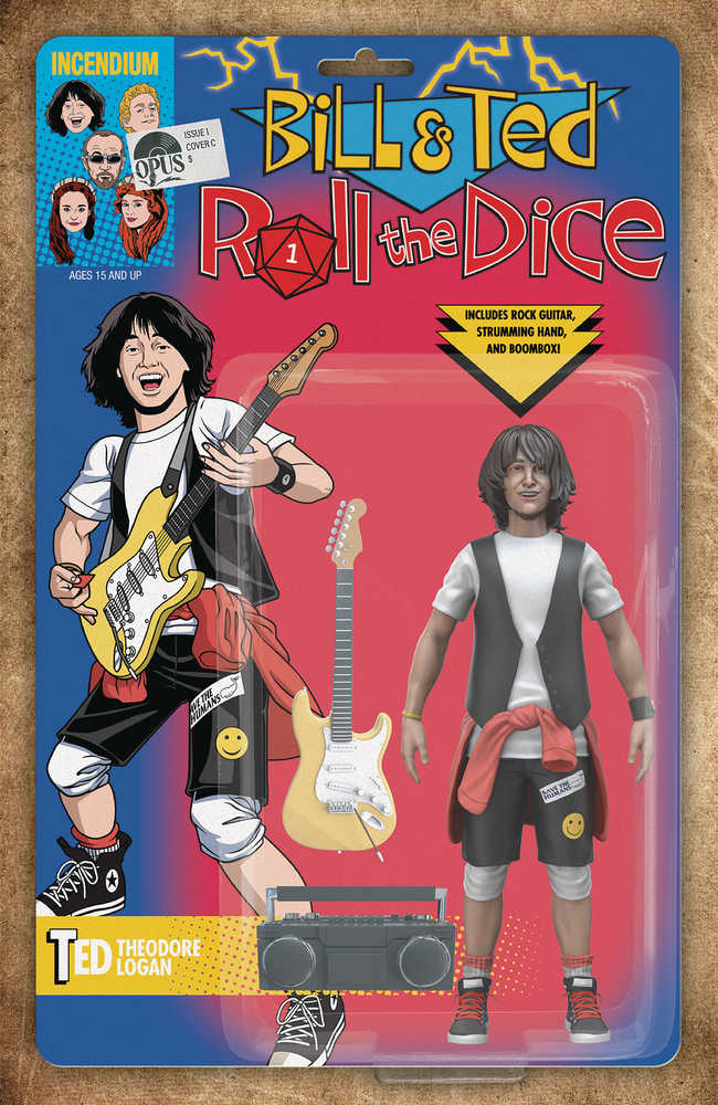 Bill & Ted Roll Dice #1 Cover C 5 Copy Variant Edition Action Figure | Dragon's Lair Comics and Fantasy Houston TX