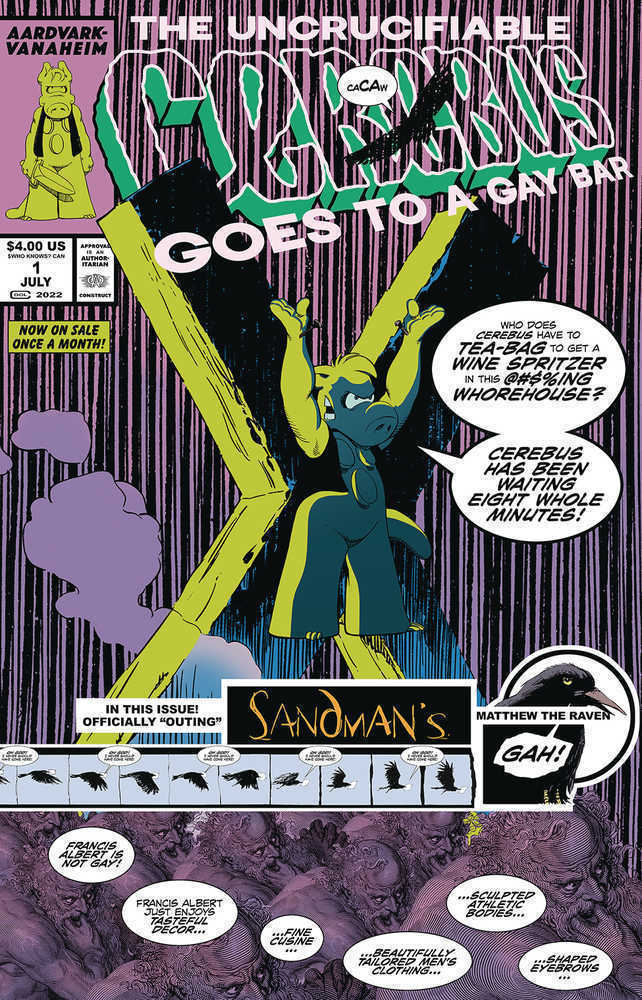 Cih Presents Uncrucifiable Cerebus Gay Bar One Shot | Dragon's Lair Comics and Fantasy Houston TX