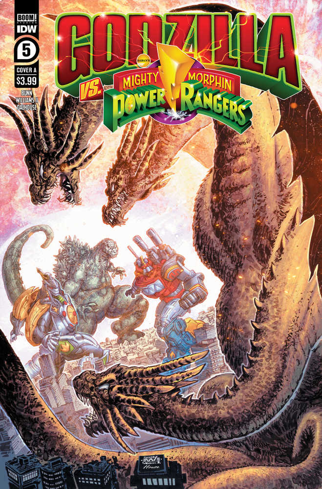 Godzilla vs Mmpr #5 (Of 5) Cover A Williams | Dragon's Lair Comics and Fantasy Houston TX