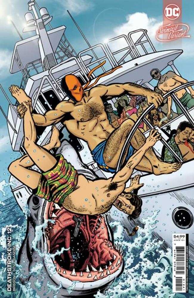 Deathstroke Inc #12 Cover C David Lapham Swimsuit Card Stock Variant | Dragon's Lair Comics and Fantasy Houston TX