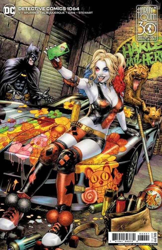 Detective Comics #1064 Cover C Jay Anacleto Harley Quinn 30th Anniversary Card Stock Variant | Dragon's Lair Comics and Fantasy Houston TX