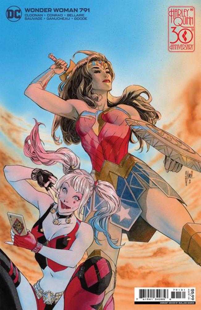 Wonder Woman #791 Cover C Guillem March Harley Quinn 30th Anniversary Card Stock Variant | Dragon's Lair Comics and Fantasy Houston TX