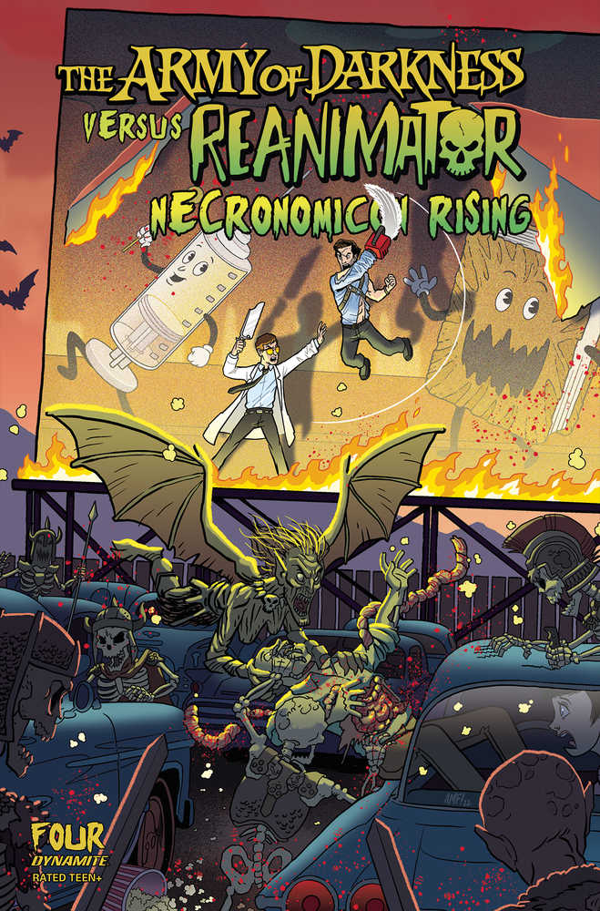 Aod vs Reanimator Necronomicon Rising #4 Cover A Fleecs | Dragon's Lair Comics and Fantasy Houston TX