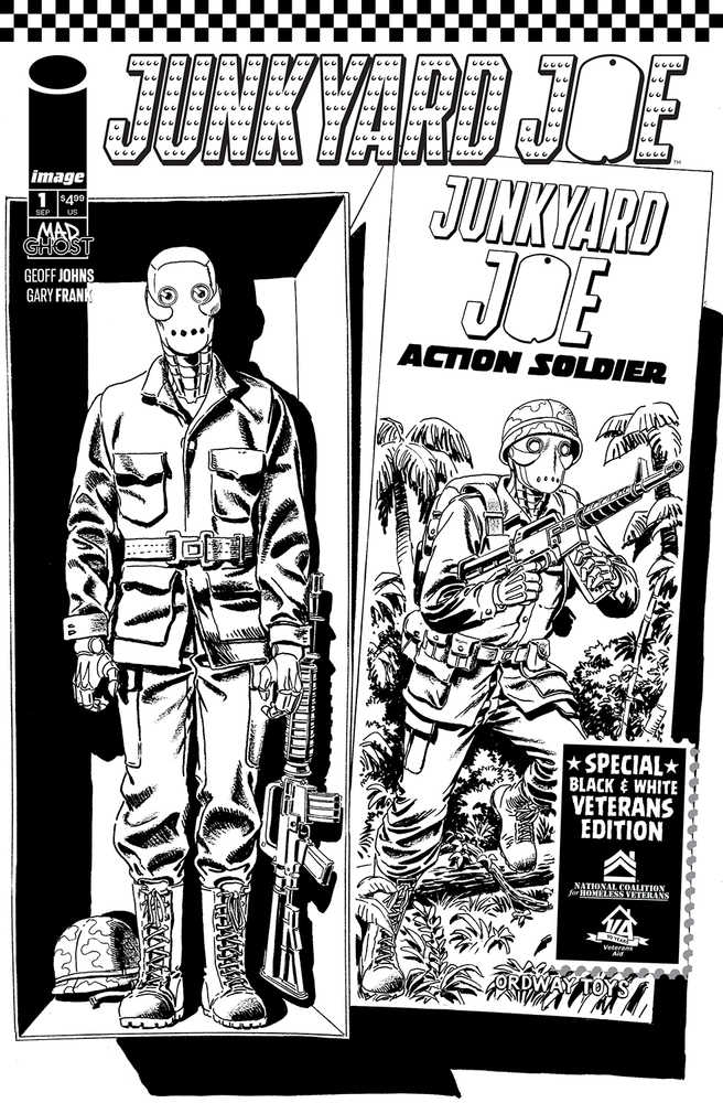 Junkyard Joe #1 Black & White Veterans Edition Cover D Ordway | Dragon's Lair Comics and Fantasy Houston TX