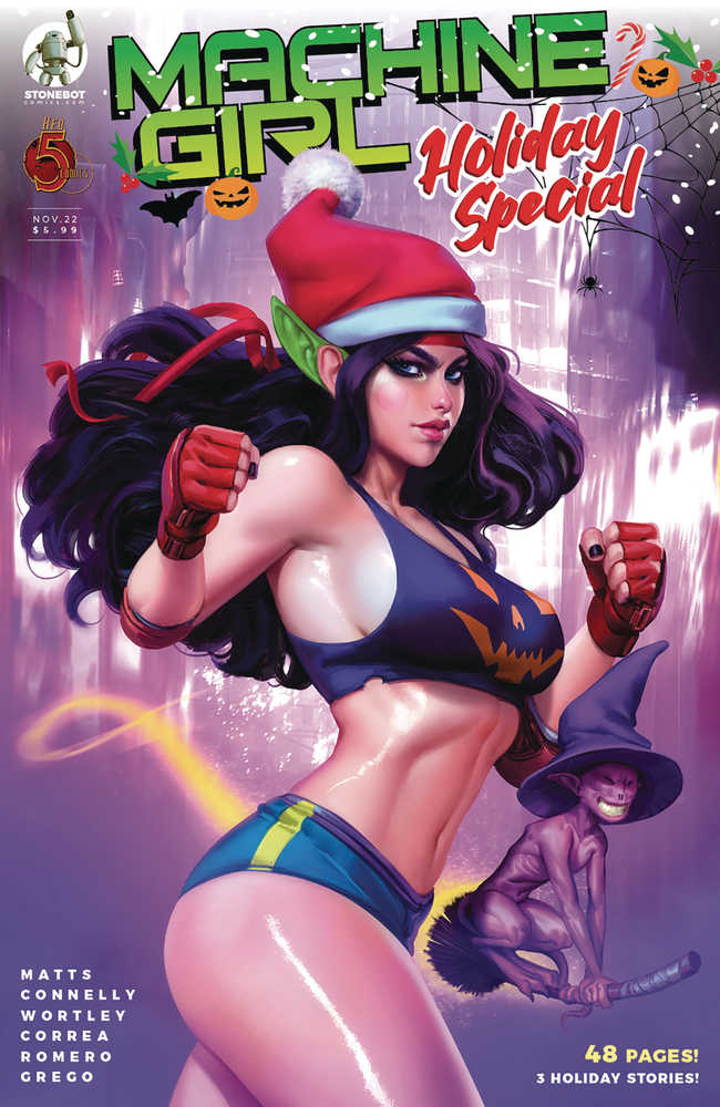 Machine Girl Holiday Special Cover A Noobovich (Mature) | Dragon's Lair Comics and Fantasy Houston TX