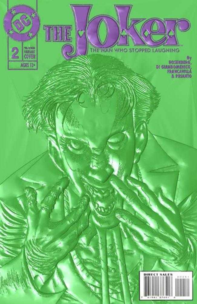 Joker The Man Who Stopped Laughing #2 Cover D Kelley Jones 90s Cover Month Foil Multi-Level Embossed Variant  Allocations May Occur | Dragon's Lair Comics and Fantasy Houston TX