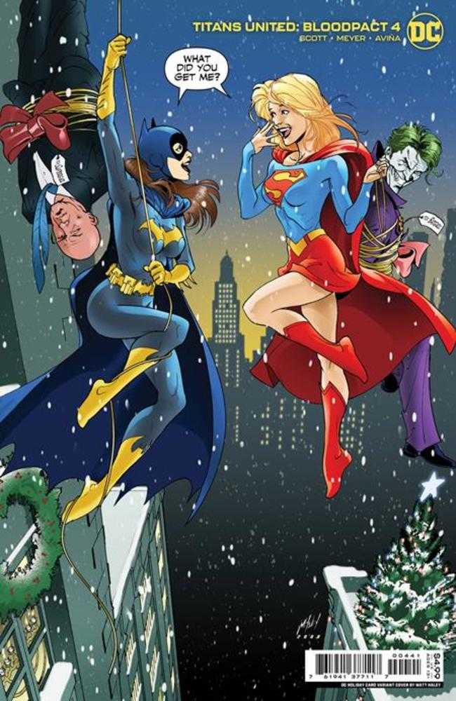 Titans United Bloodpact #4 (Of 6) Cover C Matt Haley DC Holiday Card Card Stock Variant | Dragon's Lair Comics and Fantasy Houston TX