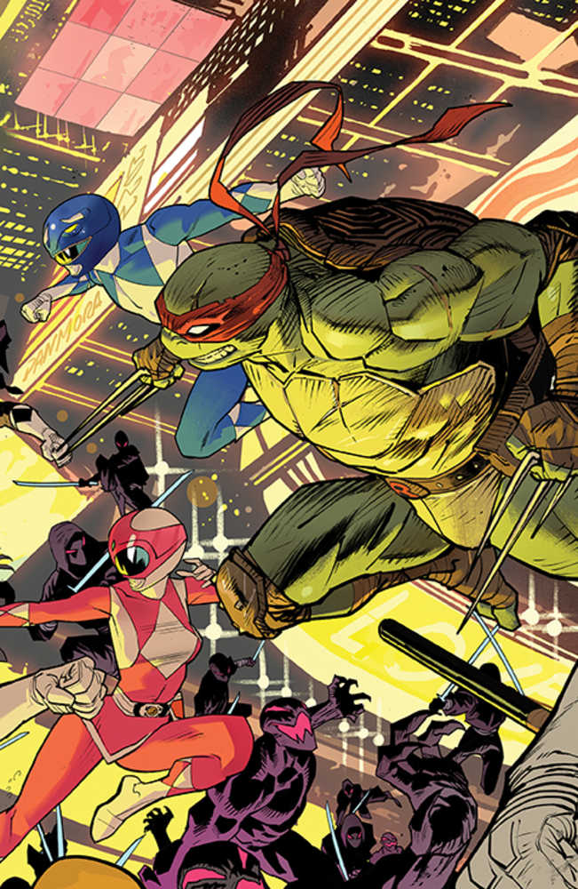 Mmpr Teenage Mutant Ninja Turtles II #1 (Of 5) Cover C Connecting Variant 3 Mora | Dragon's Lair Comics and Fantasy Houston TX