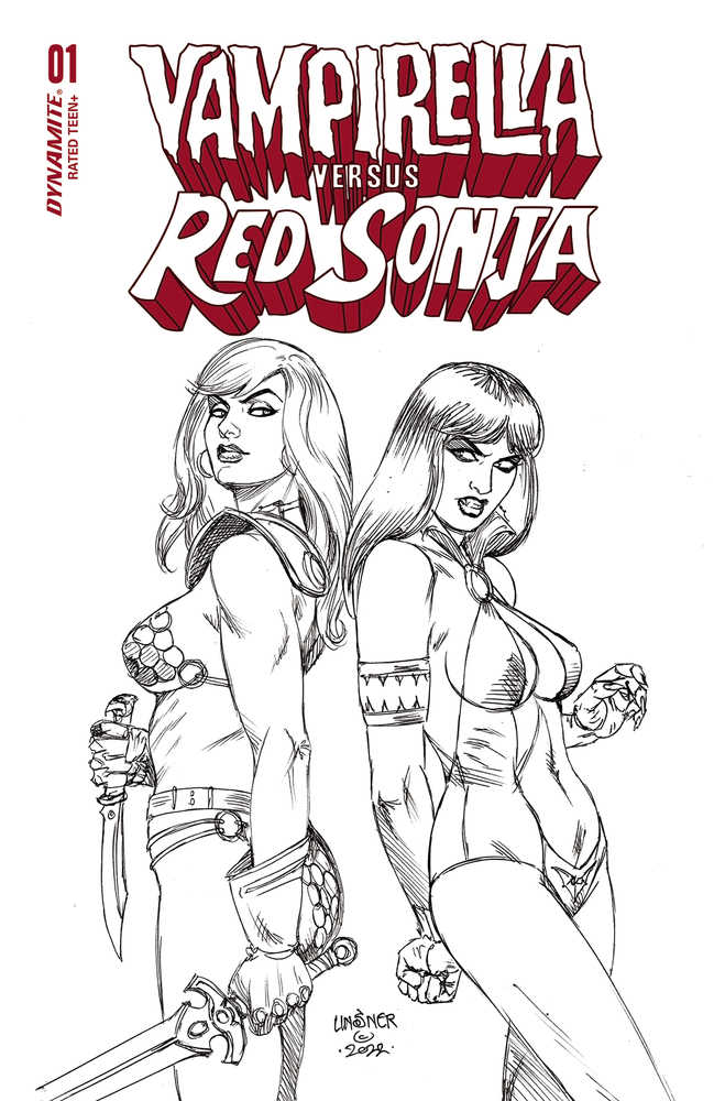 Vampirella vs Red Sonja #1 Cover W 10 Copy Foc Variant Edition Linsner Li | Dragon's Lair Comics and Fantasy Houston TX