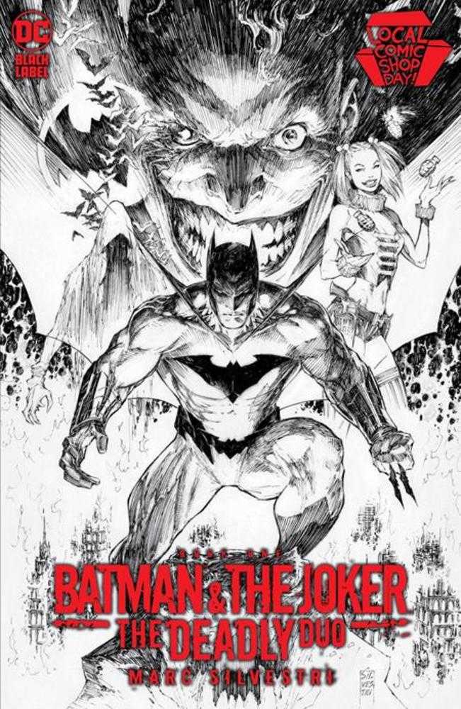 Local Comic Shop Day Batman & The Joker The Deadly Duo #1 Foil Card Stock Variant | Dragon's Lair Comics and Fantasy Houston TX